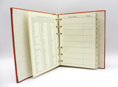 Address Book Leather Hardcover 6 Ring Binder Graphic Image GRAY Swirl