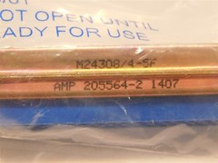 Mil Spec Tyco M24308/4-5F 50pos D-Sub Connector, M39029/64-369 Male Contacts