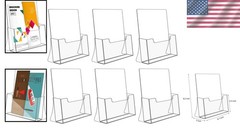 Acrylic Flyer Stand for Magazine, Menu – Clear, Pack of 6