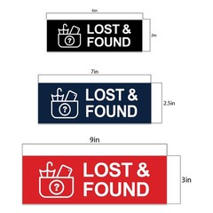 Basic Lost And Found Sign Brushed Silver – Large