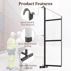 1/2/4 Pack 3 Tier Steel Cargo Shipping Container Shelving Shelf Brackets 22″x60″