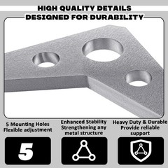 10 PCS 1/4 Thick Steel Weld On Gussets 3×3 Inch Triangle Welding Mount Plate