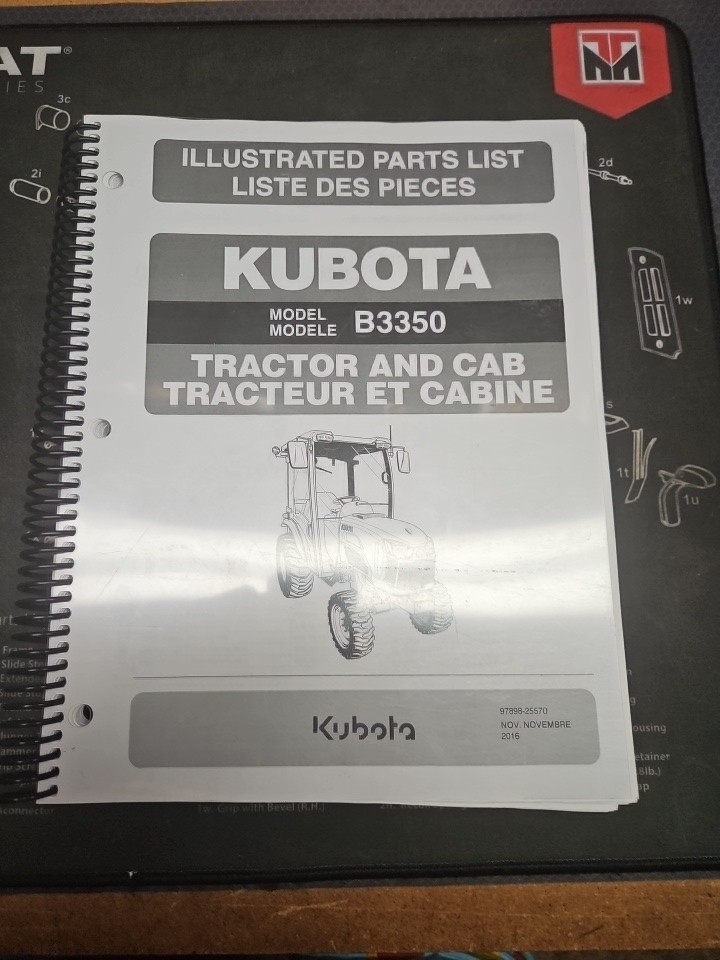 KUBOTA Model B3350 Illustrated parts list and Workshop manual