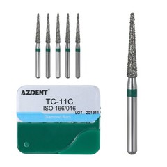 100pcs Dental Diamond Burs Kit for High Speed Handpiece Medium FG 1.6MM AZDENT