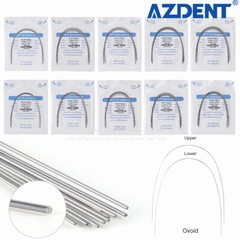 10pcs/kit AZDENT Dental Orthodontic Super Elastic Niti Arch Wire Oval Form