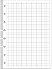 A5 TUL Discbound Grid Refill Paper, 8-Disc Graph Blue,Clear,White