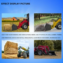 4000lbs 43″ Tractor Pallet Forks Skid Steer Loader Bucket Clamp Forks 1500lb 30″