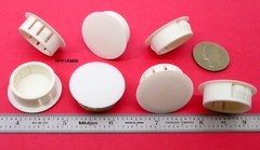 1″ Hole Nylon Locking Panel Plugs Black/White Dome Cover 1 3/16″ Top Width