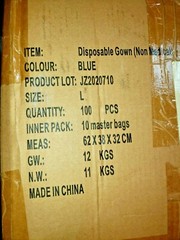 100 Count Case Non Medical Isolation Gowns (10 sealed packs of 10) Blue Large