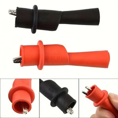 Replacemen Push-On Alligator Clips for Multimeter Test Lead,4 Pcs (4 PCS) (4PCS)
