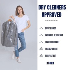 Plasticplace Garment Bags, 21 x 7 x 40 – Clear, case of 450 bags