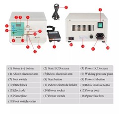 Electric Dental Mini Spot Welder Unit Orthodontic Material Heat Treatment HL-WDI