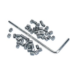 50Pcs M2.5 x 3mm Stainless Steel Set Screws Hex Socket Grub Screws w/ Allen Key