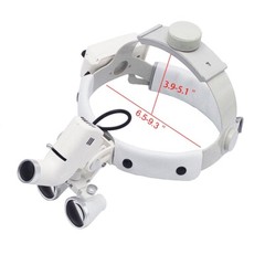 AZDENT Dental Medical Surgical Headband Binocular Loupes 3.5X-R/LED Headlight 5W
