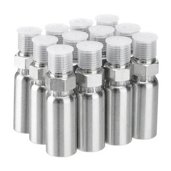 12pcs 1/4″ NPTF Hydraulic Hose End Fittings： 1/4″ I.D. Hose x 1/4″ NPTF Male