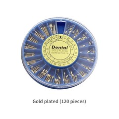 120pcs/kit Dental Screw Post Completed Kit Silver/Gold Plated Endo Conical Pins