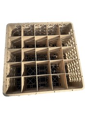 Traex TR6BBBB Beige 25 Compartment Glass Rack with 4 Extenders
