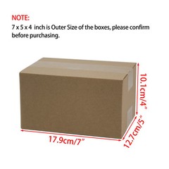 7x5x4 Inches Shipping Boxes, Brown Corrugated Cardboard Boxes for Small Bussi…