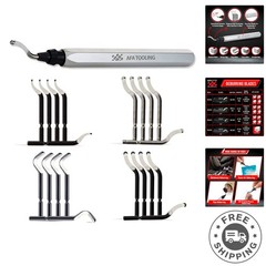 Versatile Deburring Tool for 3D Printing, Metal & PVC – 21 Blade Kit Included