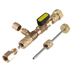 HVAC AC Schrader Valve Core Remover Tool Dual Size 1/4″ & 5/16″ Port Installer