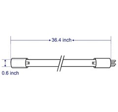 HQUA-OWS-12L 40W Germicidal UV Tube, 2 Pack