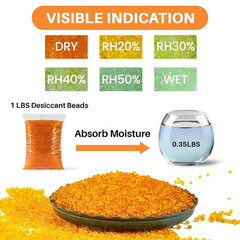 Orange Silica Desiccant Beads 430G – Indicating Silica Gel Beads Drying Silicone
