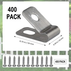 Rust-Resistant Wire Clamps for Wood, Metal, Vinyl – 400 PCS