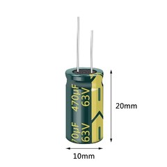 20pcs 63V 470UF 10x20mm High Frequency Aluminum Electrolytic Capacitor TV LCD