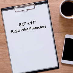 8.5″ X 11″ Hard Plastic Sheet Protectors, Rigid Print Protectors, Clear Waterpro
