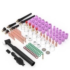 WelderElite 123 Pcs TIG Welding Torch Kit – Alumina Full Size, Multicolor