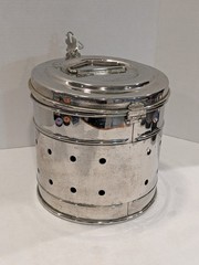 Vintage Industrial Medical Sterilizer Drum – Antique Surgical Autoclave Canister
