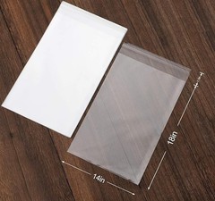 50 Pcs 14 x 18 Clear Self-Seal Cello Bags Resealable Packaging for Clothing