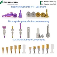 Dental ITI Straumann Healing & Locator Abutments Open/Closed Tray Post NC/RC Cap