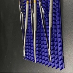 Lot of 3 Hu-Friedy Castroviejo Needle Holder Round Handle 18cm (7′) NH5024SIM