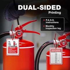 Fire Extinguisher Inspection Tags, 2026-2029, 20-Pack, Durable Red Plastic