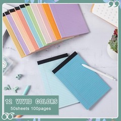 Fuutreo 24 Pcs 5″ x 8″ Legal Pad Writing Notepads 50 Sheets/Pad Small Legal P…