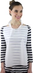24 Pack – Disposable Adult Bibs Color White – Single Use Bibs for Adults