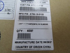 Amphenol/ Sine systems AT62-16-0122 Qty of 150 per Lot Amphenol/ Sine systems
