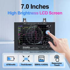 NanoVNA SV4401A Vector Network Analyzer 7″ Touch LCD 50KHz-4.4GHz Antenna Analyz
