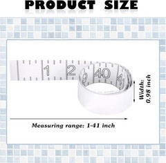 6 Pcs Fish Ruler Decal Measuring Tape Sticker 42 Inch, as picture shown