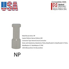 Dental Healing Abutment Cap Cover Screw Fit Nobel Active RP NP Height 3/5/7mm