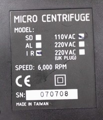 USA Scientific SD 6-place Sonal Microcentrifuge 6000 RPM Compact La (3371280)