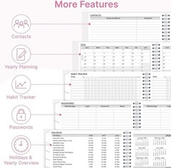 2026-2028 Monthly Planner 2 Year Calendar Jul 2026-Jun 2028 8.5×11 Large