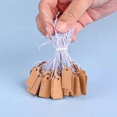 500/1000x Garage Sale Price Tags Size #5 Blank Merchandise Hang String Strung US