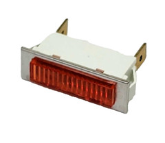 (1x) Solico – Amber – Rectangular Incandescent Indicator Light – .250″ QC