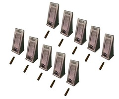 10 – Mini Excavator Standard Bucket Dirt Teeth w/ Roll Pins – X156S, P156
