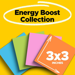 Post-It Super Sticky Notes, 24 Sticky Note Pads, 3 X 3 In., School Supplies