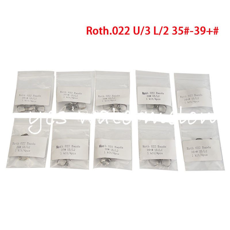 40 Pc Dental Orthodontic Buccal Tube Band U3/L2 Conv Roth 022 1st Molar 35#-39+#