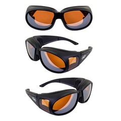 Global Vision Outfitter Safety Glasses Black Frames Anti-Fog Driving Mirror Lens