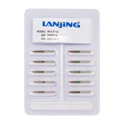 Dental Diamond Burs FG High Speed Bur Flame Shape 863/016C Coarse Grit Green